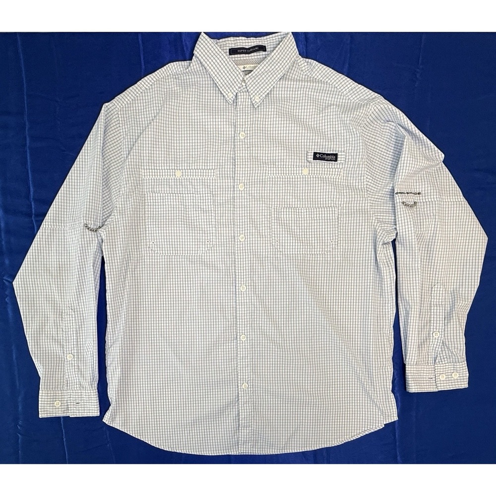 Columbia PFG Shirt Mens XL Vented Tamiami Long Sleeve Button Down Omni Shade